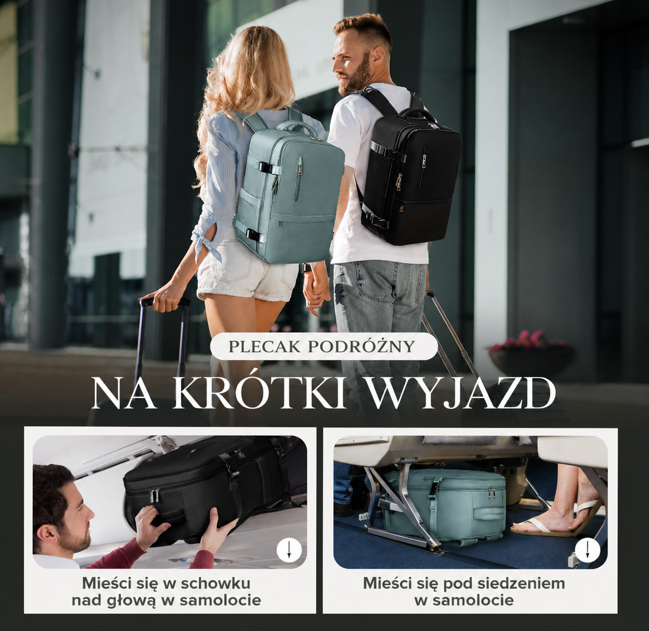 Plecak Podróżny FLYMNT 40x30x20cm